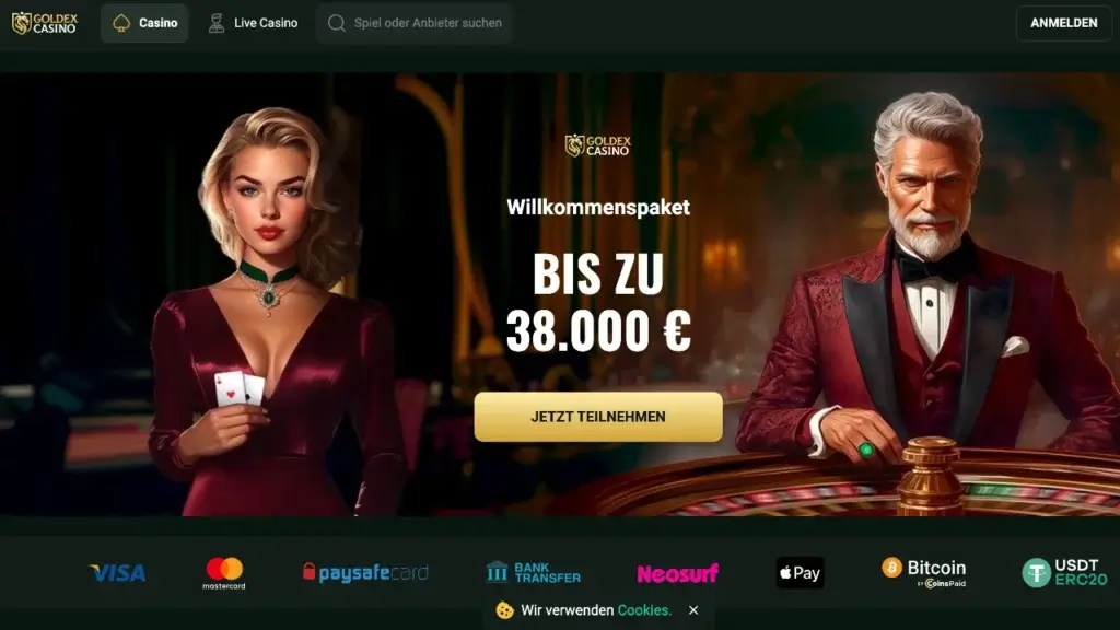 Goldex Casino Webseite