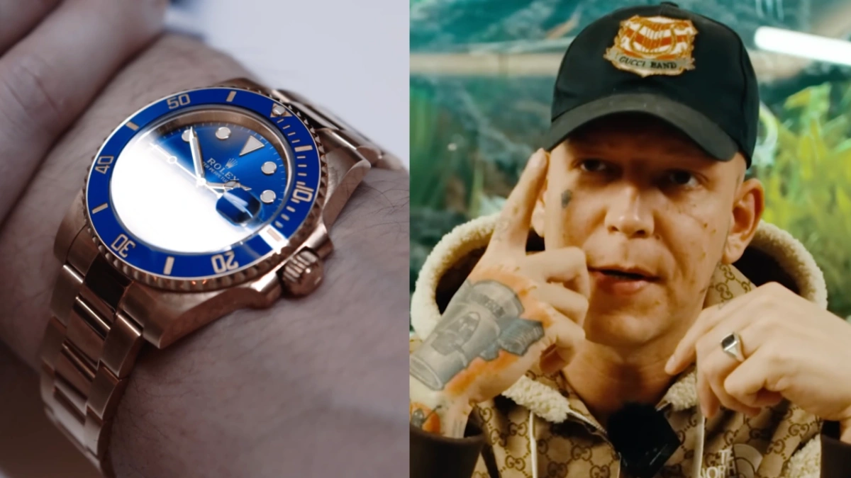 Rolex Submariner Date und MontanaBlacks Gesichtstattoo