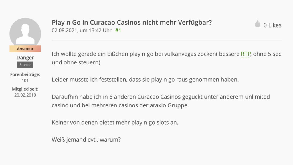 Play'n GO Curaçao-Casinos