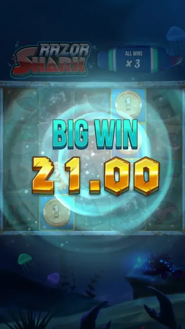 razor shark big win