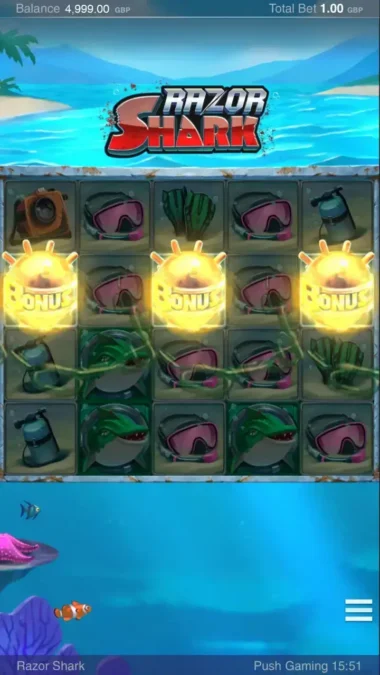 razor shark bonus