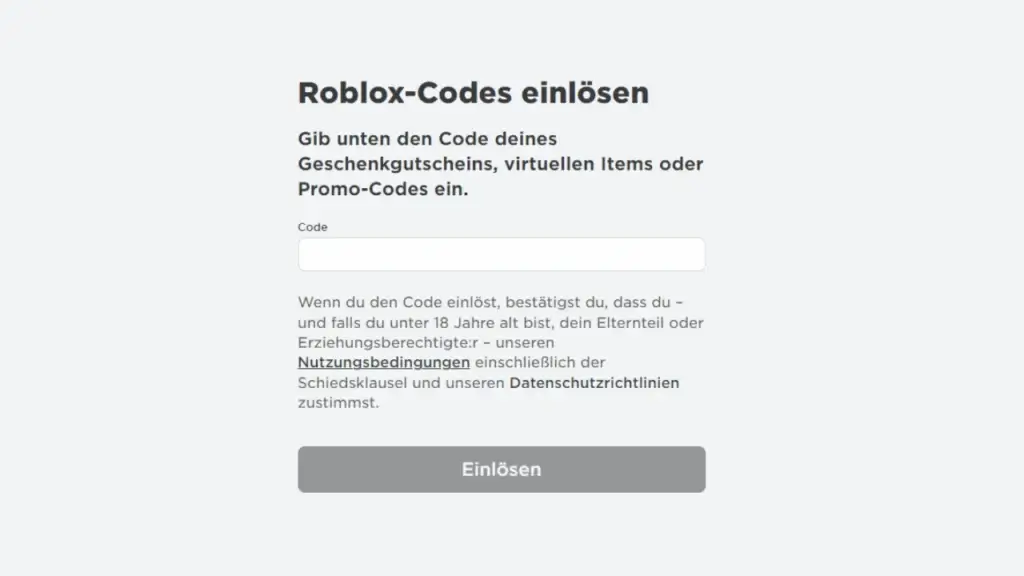Roblox Codes einlösen